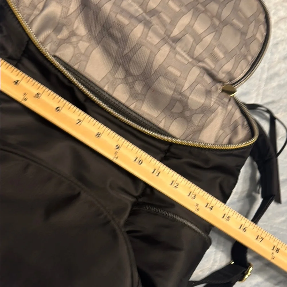 Aimee Kestenberg Black‎ Nylon Backpack with Gold Accents